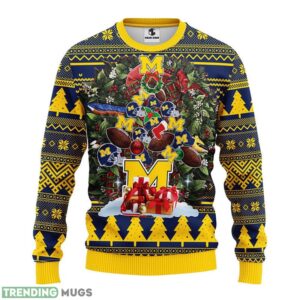 Michigan Wolverines Tree AOP Ugly Christmas Sweater Christmas Holiday Gift For Fans Product Photo 1