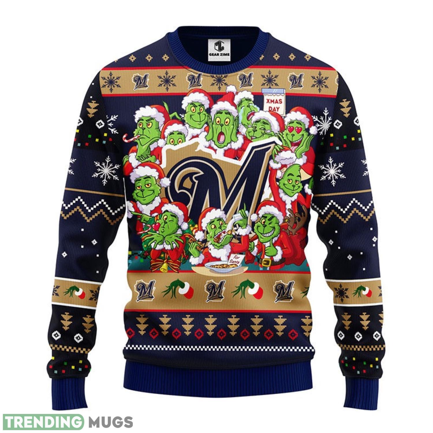 Milwaukee Brewers 12 Grinch Xmas Day Christmas Ugly Sweater 3D Christmas Sweater For Men Women Christmas Gift For Sport Team 3D Sweater Milwaukee Brewers 12 Grinch Xmas Day Christmas Ugly Sweater 3D Christmas Sweater For Men Women Christmas Gift For Sport Team 3D Sweater