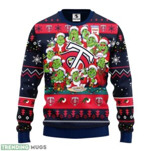 Minnesota Twins 12 Grinch Xmas Day Christmas Ugly Sweater 3D Christmas Sweater For Men Women Christmas Gift For Sport Team Product Photo 1