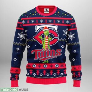 Minnesota Twins Funny Grinch Christmas Ugly Sweater 3D Christmas Sweater For Men Women Product Photo 1