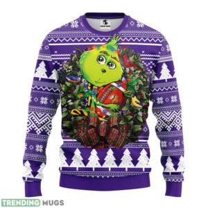 Minnesota Vikings Grinch Hug Christmas Ugly Sweater 3D Christmas Sweater For Men Women Product Photo 1