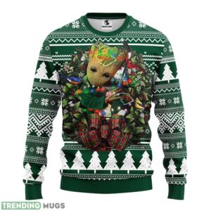 Minnesota Wild Groot Hug Christmas Ugly Sweater 3D Christmas Sweater For Men Women Product Photo 1