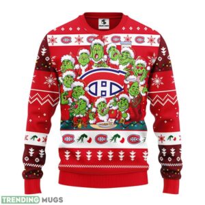 Montreal Canadians 12 Grinch Xmas Day Christmas Ugly Sweater 3D Christmas Sweater For Men Women Christmas Gift For Sport Team Product Photo 1