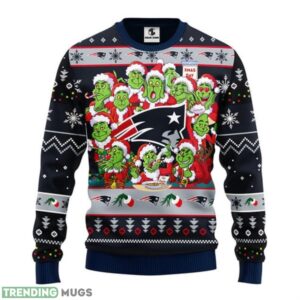 New England Patriots 12 Grinch Xmas Day Ugly Christmas Sweater 3D Printed Sweater Christmas Gift Product Photo 1
