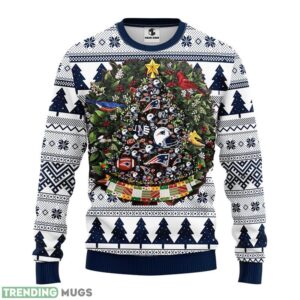 New England Patriots Tree Ball Ugly Christmas Sweater 3D Printed Sweater Christmas Gift Product Photo 1