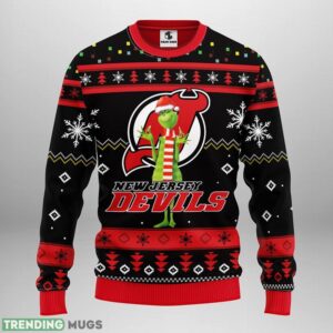 New Jersey Devils Funny Grinch Ugly Christmas Sweater 3D Printed Sweater Christmas Gift Product Photo 1