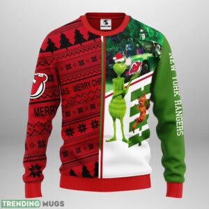 New Jersey Devils Grinch & Scooby-doo Ugly Christmas Sweater 3D Printed Sweater Christmas Gift Product Photo 1