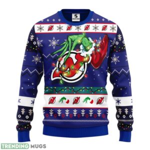 New Jersey Devils Grinch Ugly Christmas Sweater 3D Printed Sweater Christmas Gift Product Photo 1