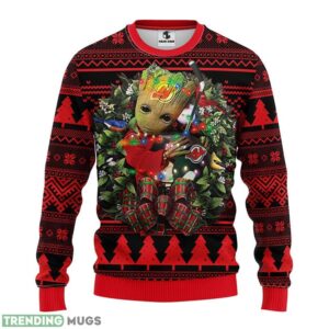 New Jersey Devils Groot Hug Ugly Christmas Sweater 3D Printed Sweater Christmas Gift Product Photo 1
