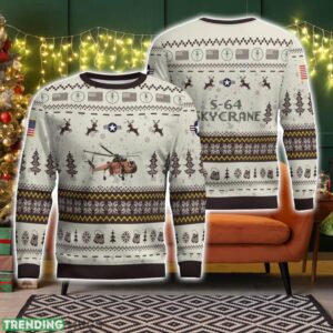 S-64 Skycrane S64 Veteran Aircraft Ugly Christmas Sweater Christmas Gift Holiday Product Photo 1