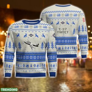 T-37 Tweet T37 All Printed AOP Aircraft Ugly Christmas Sweater For Men And Women Product Photo 1
