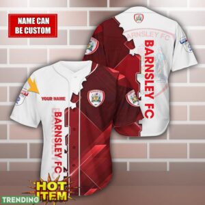 Barnsley F.C Personalized Name 3D Baseball Jersey Shirt Product Photo 1