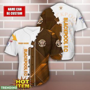 Blackpool F.C Personalized Name 3D Baseball Jersey Shirt Product Photo 1