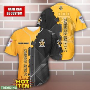 Cambridge United F.C Personalized Name 3D Baseball Jersey Shirt Product Photo 1