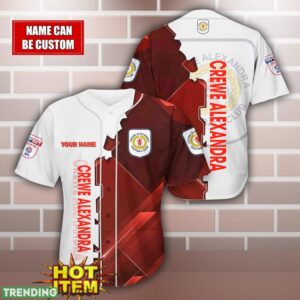 Crewe Alexandra Personalized Name 3D Baseball Jersey Shirt Product Photo 1