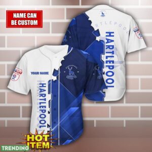 Hartlepool United Personalized Name 3D Baseball Jersey Shirt Product Photo 1