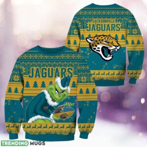 Jacksonville Jaguars Grinch Christmas Ugly Sweater Holiday Christmas Gift Product Photo 1