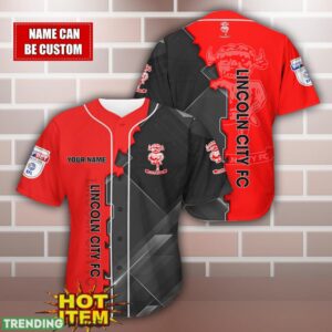 Lincoln City F.C Personalized Name 3D Baseball Jersey Shirt Product Photo 1
