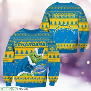 Los Angeles Chargers Grinch Christmas Ugly Sweater Holiday Christmas Gift 3D Sweater