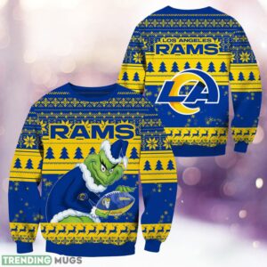 Los Angeles Rams Grinch Christmas Ugly Sweater Holiday Christmas Gift 3D Sweater