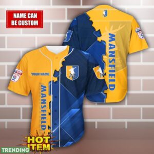 Mansfield Town Personalized Name 3D Baseball Jersey Shirt Product Photo 1