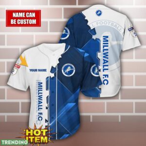 Millwall F.C Personalized Name 3D Baseball Jersey Shirt Product Photo 1