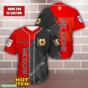 Milton Keynes Dons Personalized Name 3D Baseball Jersey Shirt Product Photo 1