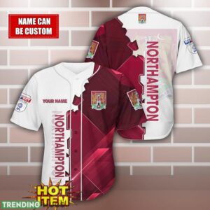Northampton Town F.C Personalized Name 3D Baseball Jersey Shirt Product Photo 1