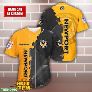 Notts County FC Personalized Name 3D Baseball Jersey Shirt Product Photo 1