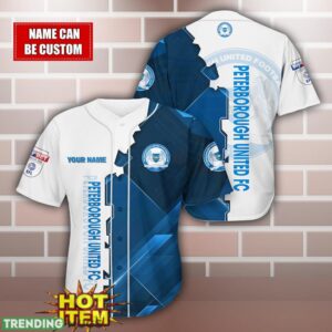 Peterborough United F.C Personalized Name 3D Baseball Jersey Shirt Product Photo 1