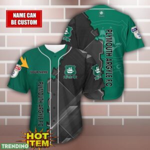 Plymouth Argyle F.C Personalized Name 3D Baseball Jersey Shirt Product Photo 1