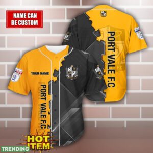 Port Vale Personalized Name 3D Baseball Jersey Shirt Product Photo 1