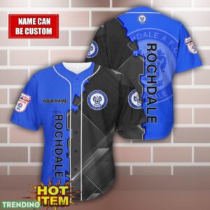Rochdale AFC Personalized Name 3D Baseball Jersey Shirt Product Photo 1
